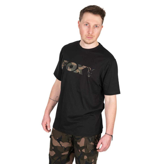 FOX Black/Camo Logo T-Shirt - tričko