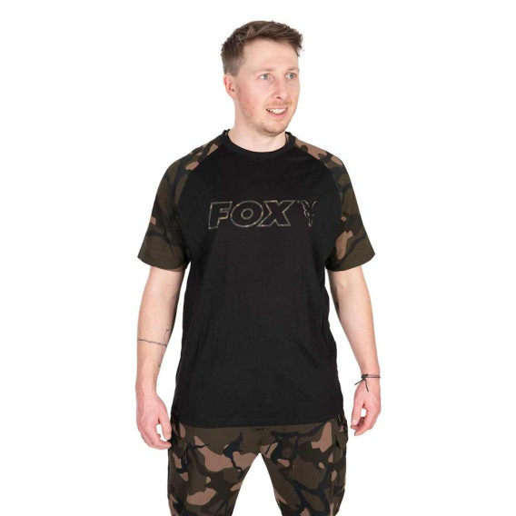 FOX Black/Camo Outline T-Shirt - tričko