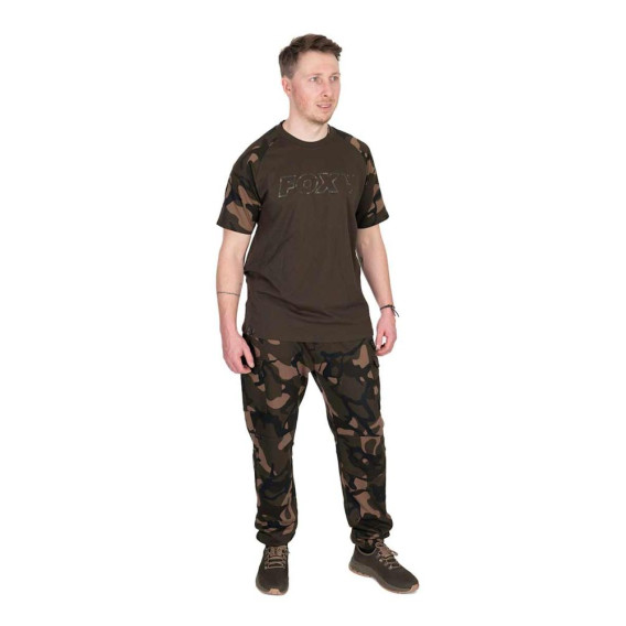 FOX Khaki/Camo Outline T-Shirt - tričko