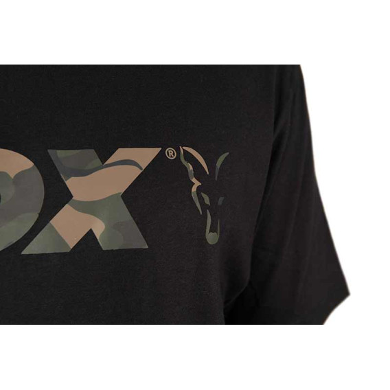 FOX Black/Camo Logo T-Shirt - tričko