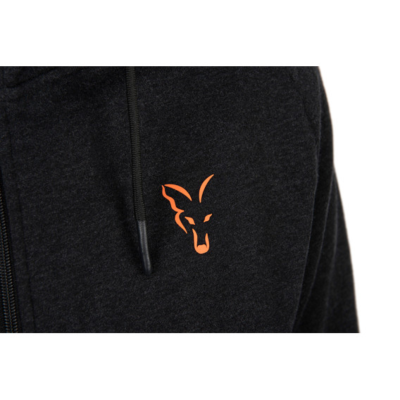 FOX Collection Black/Orange Lightweight Hoodie - mikina