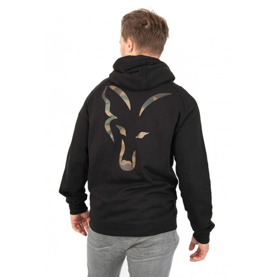 FOX Black/Camo Zip Lightweight Hoody - mikina