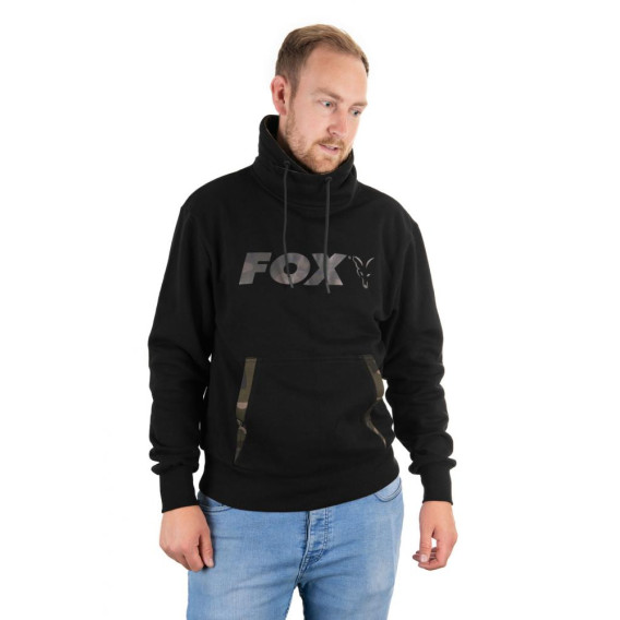 FOX Black/Camo Print High Neck Hoody - mikina