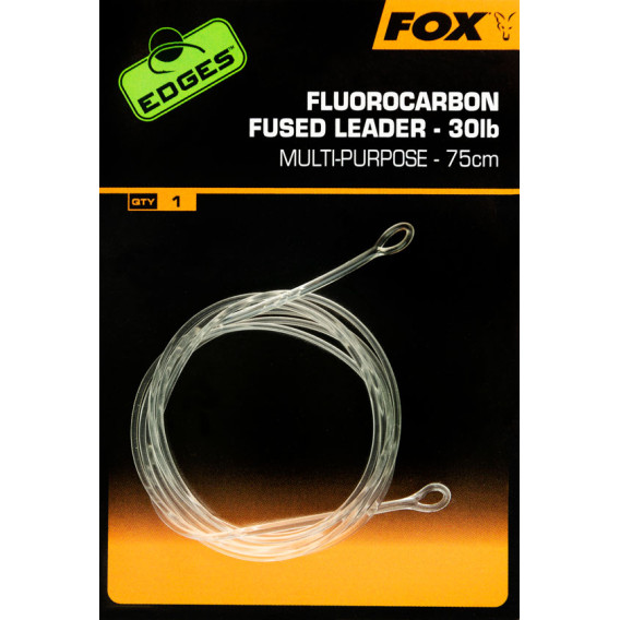 FOX Fluorocarbon Fused Leader 30lb 75cm - hotová montáž