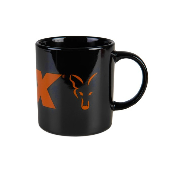 FOX Black/Orange Logo Ceramic Mug - hrnček