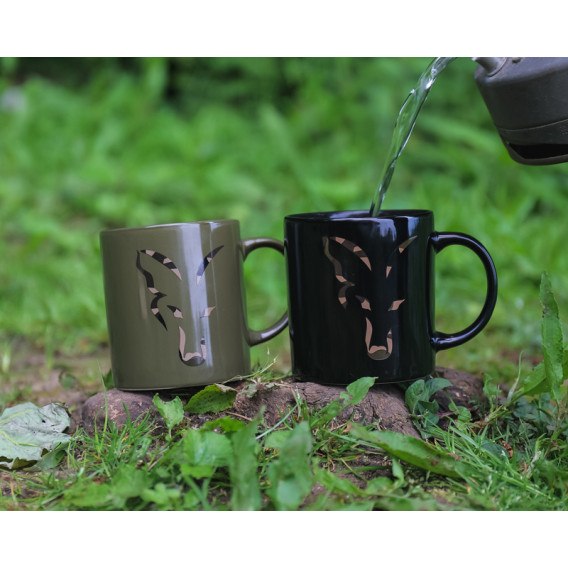 FOX Black/Camo Head Ceramic Mug - hrnček