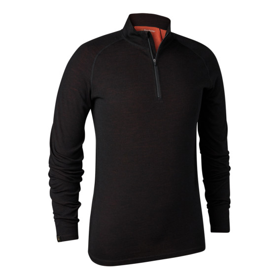 DEERHUNTER Quinn Merino Zip Undershirt - merino nátelník