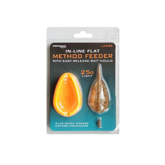 DRENNAN Flat Feeder & Mould Large 25g - method sada