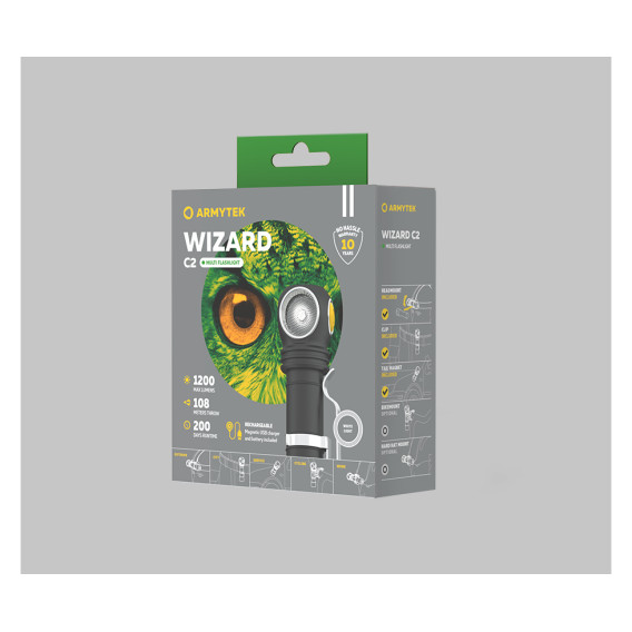 ARMYTEK Wizard C2 Magnet USB - multifunkčná čelovka