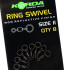 KORDA Ring Swivels Size11- obratlíky s krúžkom