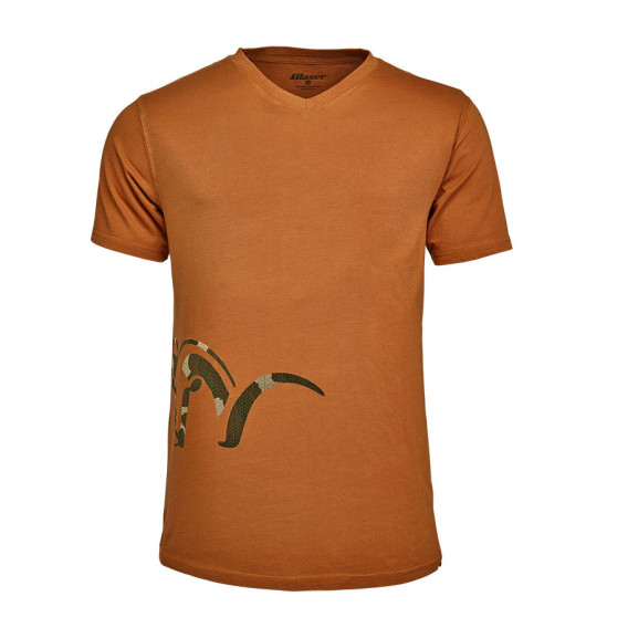 BLASER Logo V-T-Shirt Burned Orange - tričko