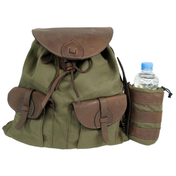 HUBERTUS Canvas Flaschenhalter Rucksack - plátený ruksak