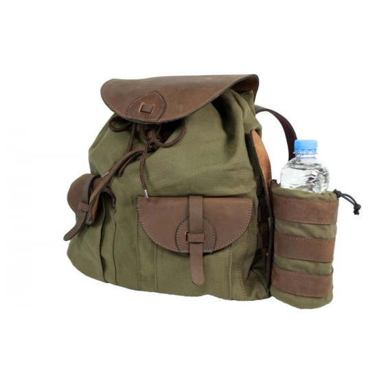 HUBERTUS Canvas Flaschenhalter Rucksack - plátený ruksak