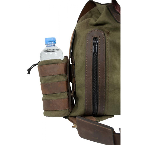 HUBERTUS Canvas Flaschenhalter Rucksack - plátený ruksak