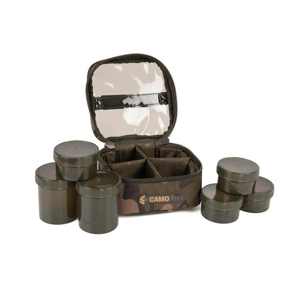 FOX Camolite 6 Pot Hookbait Case - púzdro na nástrahy