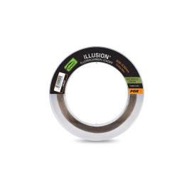 FOX Illusion Fluorocarbon Leader 0.50mm Naturals Green - florokarbón