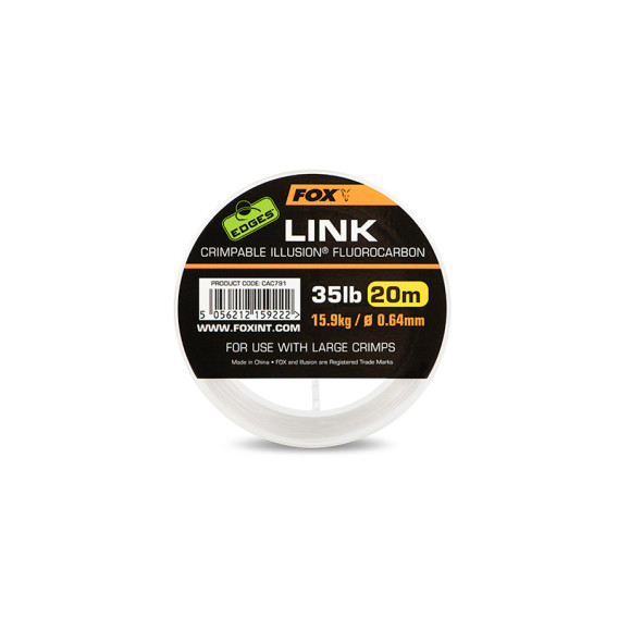 FOX Edges Link Illusion Fluorocarbon 0.53mm 25lb - fluorokarbón