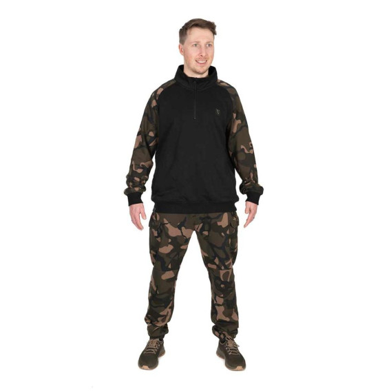 FOX LW Black/Camo Qtr Zip - pulóver