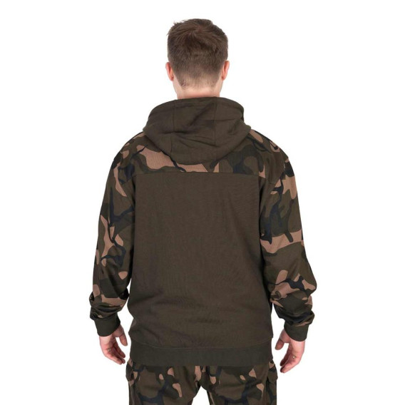 FOX LW Khaki/Camo Split Zip Hoody - mikina