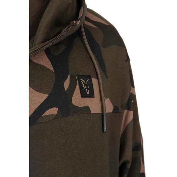 FOX LW Khaki/Camo Split Zip Hoody - mikina