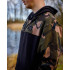 FOX LW BLack/Camo Split Zip Hoody - mikina