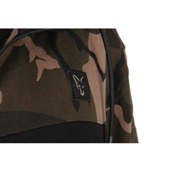 FOX LW BLack/Camo Split Zip Hoody - mikina