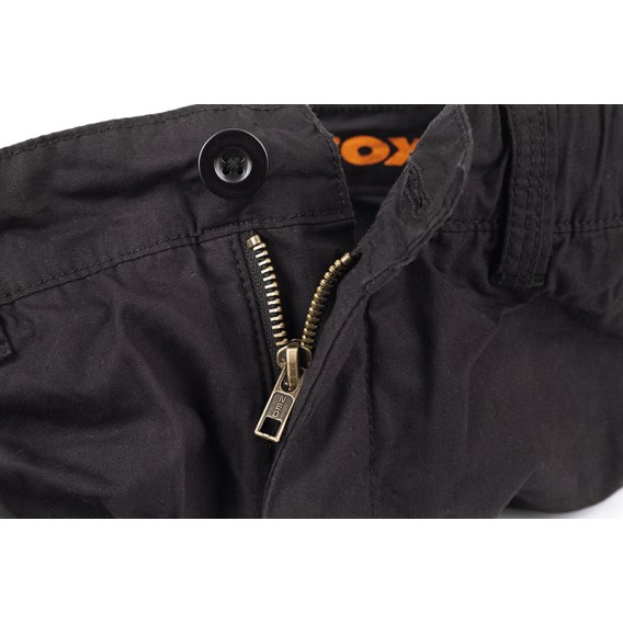 FOX Collection Black/Orange Combat Trousers - nohavice