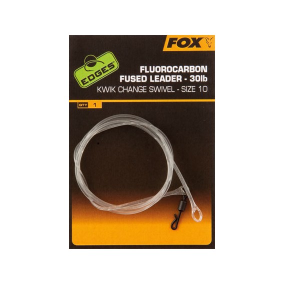 FOX EDGES Fluorocarbon Fused Leader Size 10 - hotová montáž