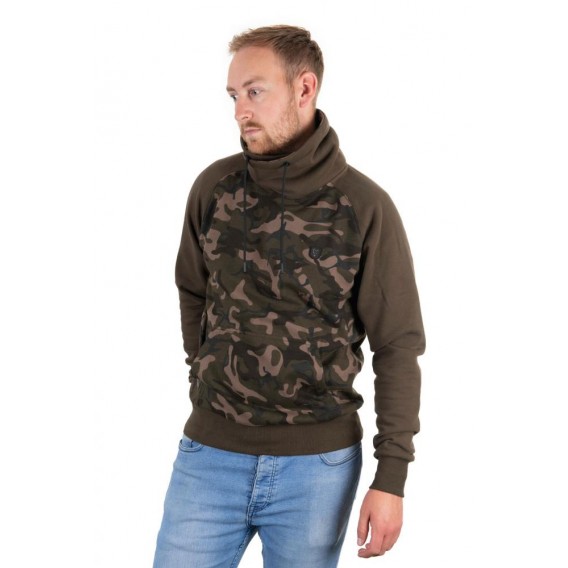 FOX Khaki/Camo High Neck Hoody - mikina