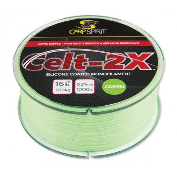 CARP SPIRIT Celt 2X Mymetik Green 0,35mm - kaprový monofil 