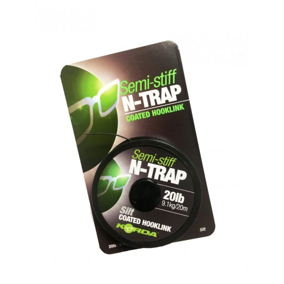 KORDA N-Trap Semi Stiff 20lb Silt - nadväzcová šnúrka