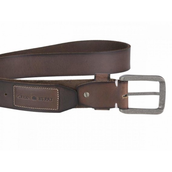 GREENBURRY Leder Gurtel Brown - opasok 110cm