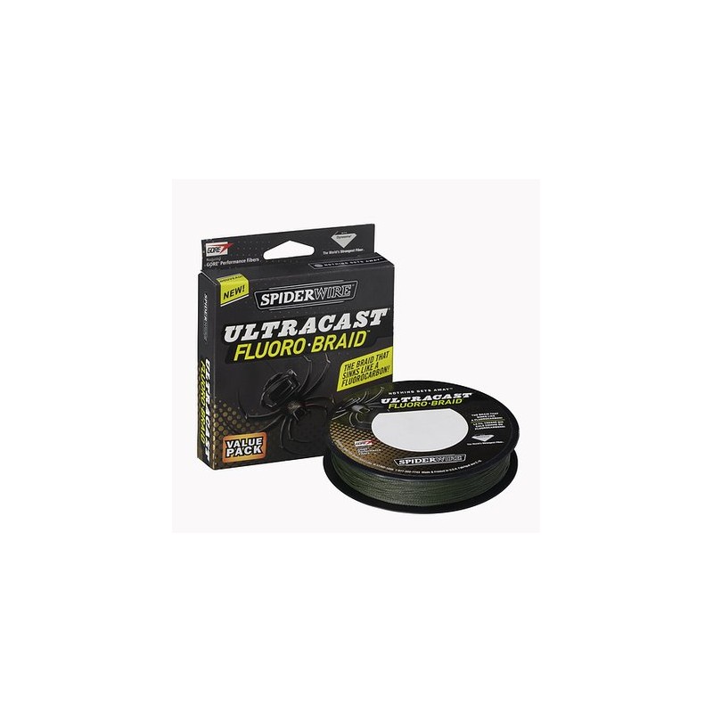 SPIDERWIRE Ultracast Fluorobraid Green 0,15mm 270m - šnúra