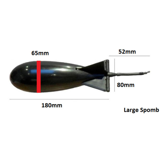 SPOMB Large Black - zakrmovacia raketa