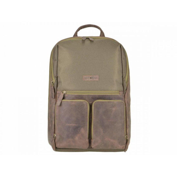 GREENBURRY Leder/Nylon Business Rucksack L - batoh