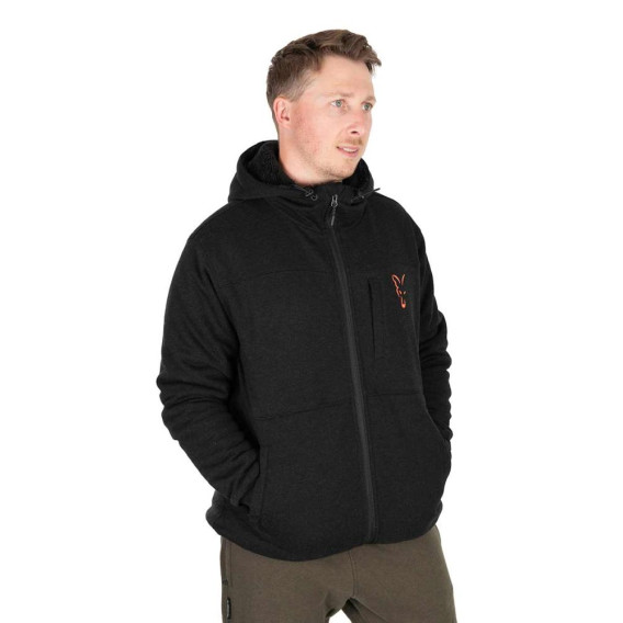 FOX Collection Sherpa Jacket Black/Orange - zateplená mikina