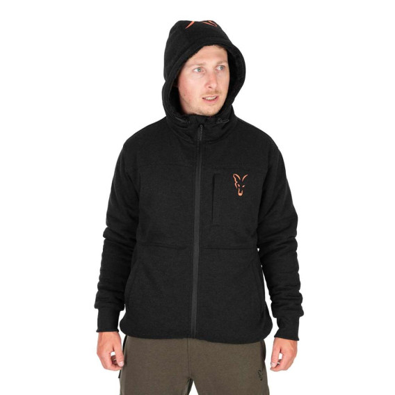 FOX Collection Sherpa Jacket Black/Orange - zateplená mikina